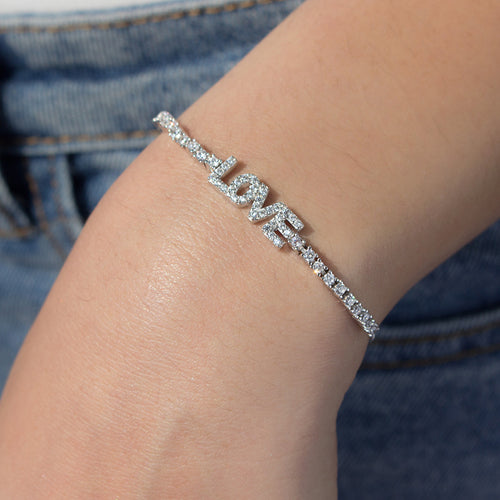 Adjustable Love Bracelet With Cubic Zirconia