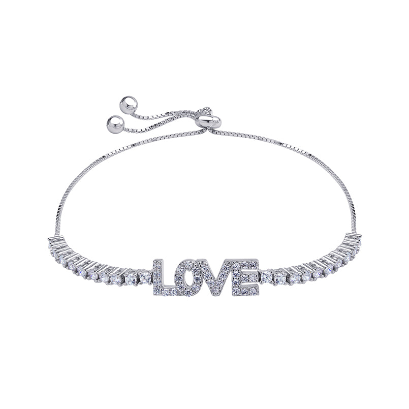 Adjustable Love Bracelet With Cubic Zirconia