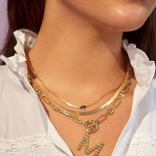 January Gold Plated Birthstone Necklace