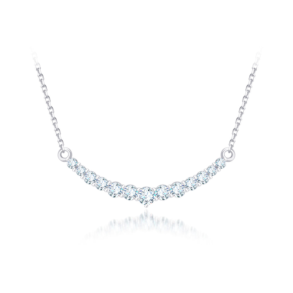 Silver Necklace With Cubic Zirconia