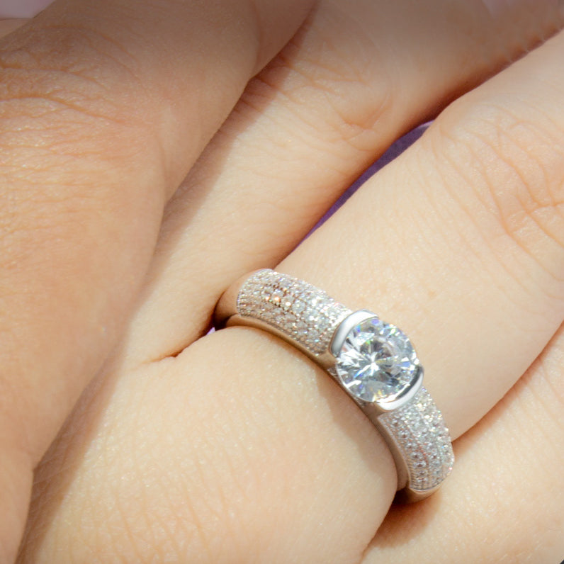 Silver Ring With Cubic Zirconia