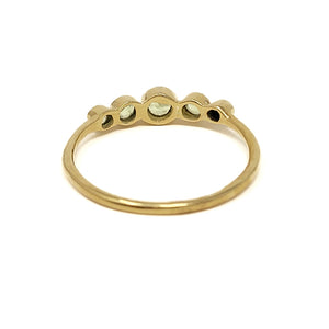 Gold Plated Green Tourmaline Ring