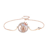 Leo Rose Gold Plated Bracelet With Cubic Zirconia And Mother Of Pearl