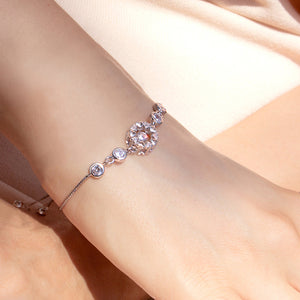 Adjustable Tiny Hearts Bracelet With Cubic Zirconia