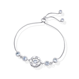 Adjustable Tiny Hearts Bracelet With Cubic Zirconia