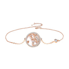 Load image into Gallery viewer, Scorpio Rose Gold Plated Bracelet With Cubic Zirconia And Mother Of Pearl