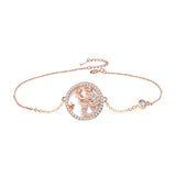 Scorpio Rose Gold Plated Bracelet With Cubic Zirconia And Mother Of Pearl