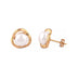 Silver Gold Plated Fresh Water Pearl Earrings
