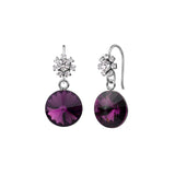 Silver Earrings With Cubic Zirconia and Swarovski Crystals