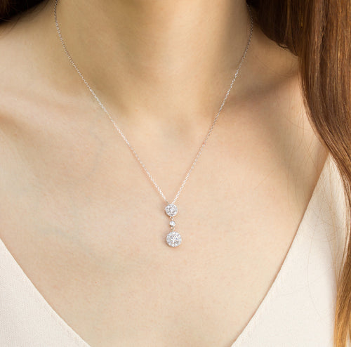 Silver Necklace With Cubic Zirconia