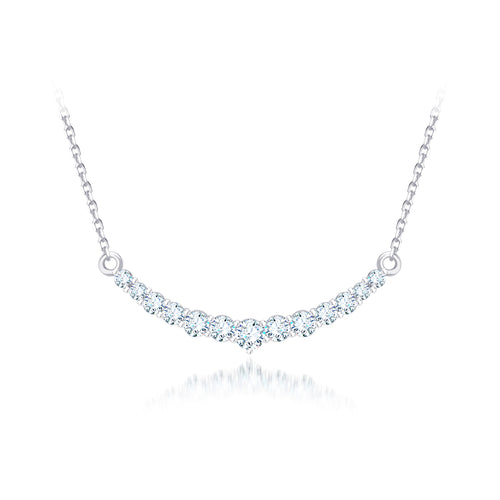 Silver Necklace With Cubic Zirconia