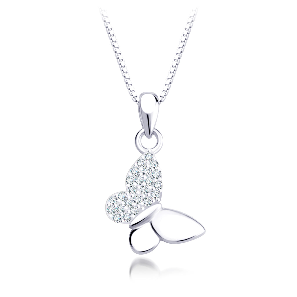 Butterfly Necklace With Cubic Zirconia