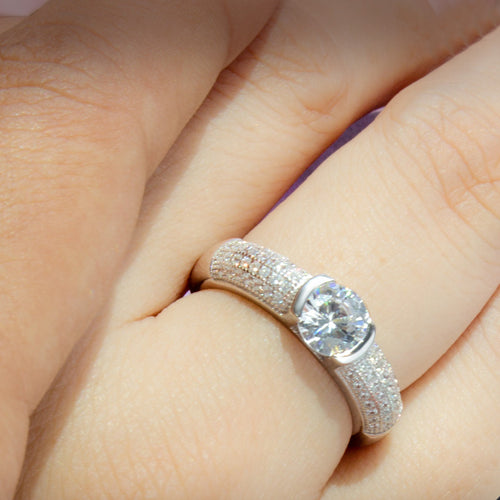 Silver Ring With Cubic Zirconia