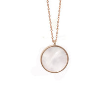 Load image into Gallery viewer, Taurus Rose Gold Plated Necklace With Cubic Zirconia And Mother Of Pearl
