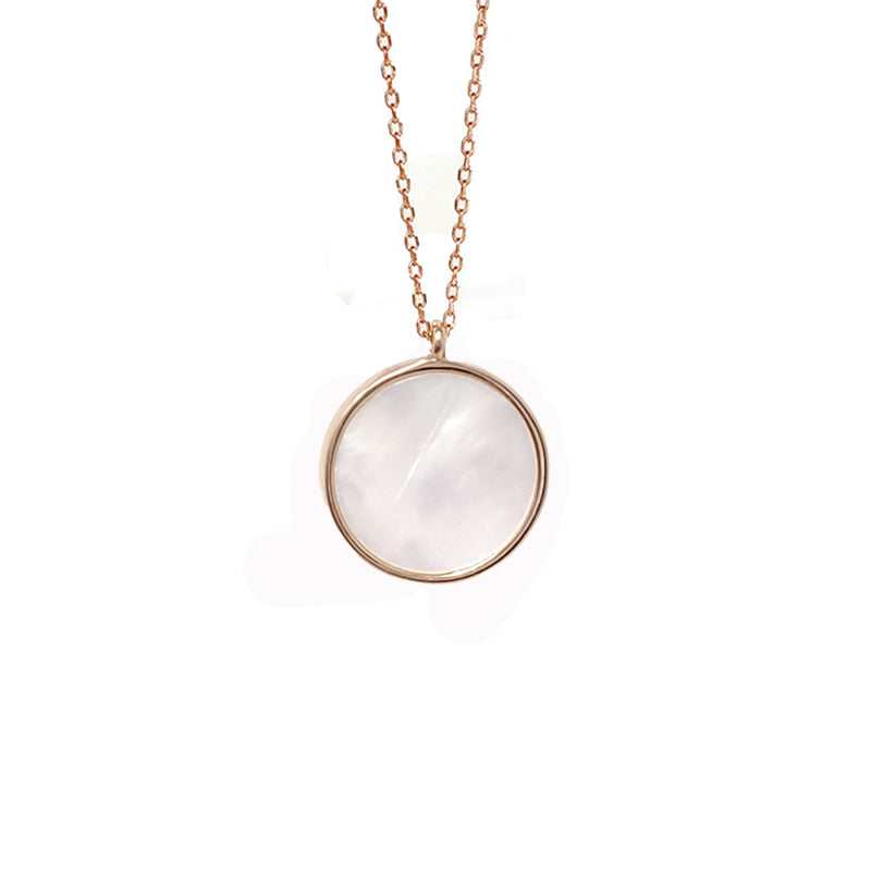 Sagittarius Rose Gold Plated Necklace With Cubic Zirconia And Mother Of Pearl