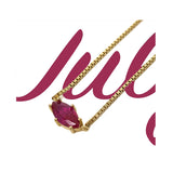 July Gold Plated Birthstone Necklace