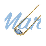 March Gold Plated Birthstone Necklace