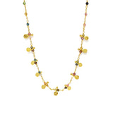 Gold Plated Multi Tourmaline Necklace