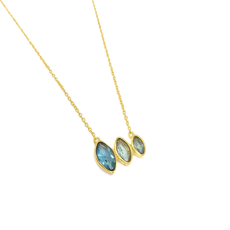 Gold Plated Apatite Pendant Necklace