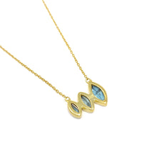 Load image into Gallery viewer, Gold Plated Apatite Pendant Necklace