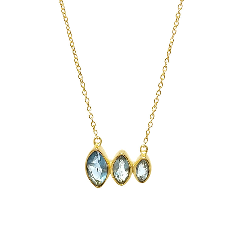 Gold Plated Apatite Pendant Necklace