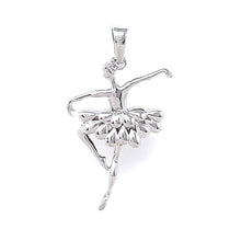 Charger l&#39;image dans la galerie, Silver Ballerina Pendant With Ruby Cubic Zirconia