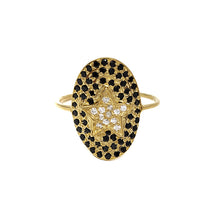 Charger l&#39;image dans la galerie, Gold Plated Back And White Zircon Ring