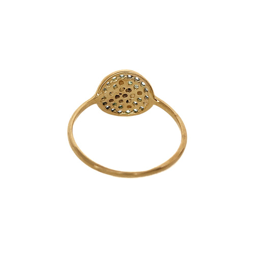 Gold Plated Blue And White Zircon Ring