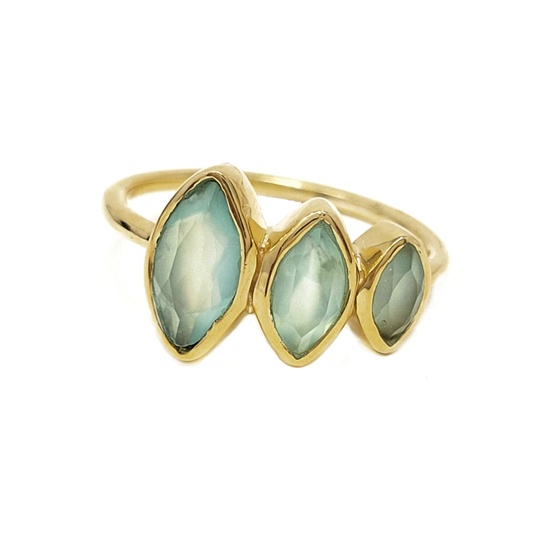 Gold Plated Apatite Ring