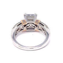 Load image into Gallery viewer, Silver Two-Tone Rose Gold Plated Pink And Clear Cubic Zirconia Ring