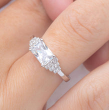 Load image into Gallery viewer, Silver Ring With Cubic Zirconia