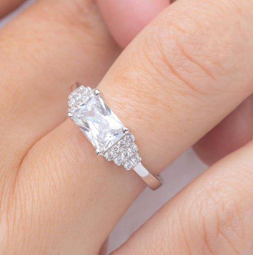 Silver Ring With Cubic Zirconia