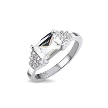 Load image into Gallery viewer, Silver Ring With Cubic Zirconia