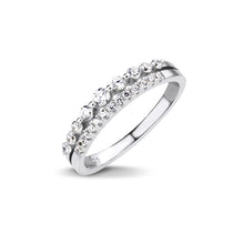 Load image into Gallery viewer, Silver Ring With Cubic Zirconia