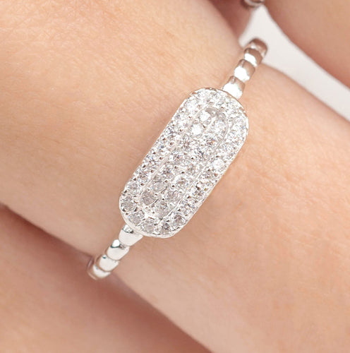 Silver Ring With Cubic Zirconia