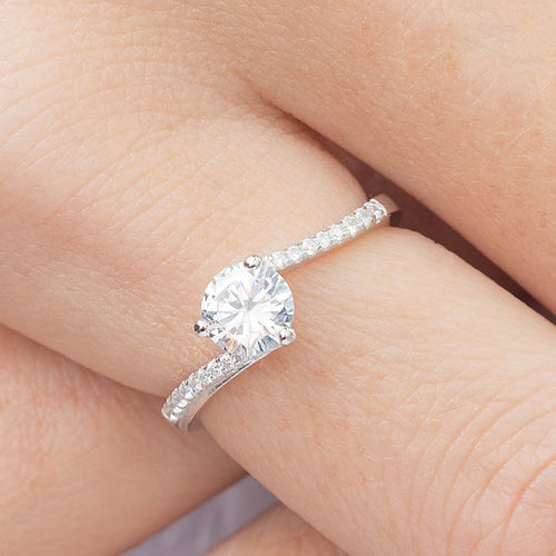 Silver Ring With Cubic Zirconia