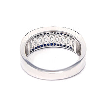 Load image into Gallery viewer, Silver Blue Spinel And Clear Cubic Zirconia Ring